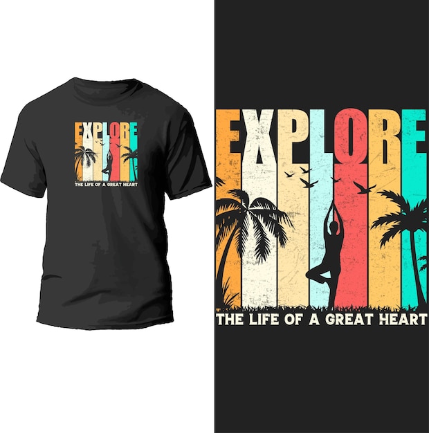 explore the life of a great heart t shirt design