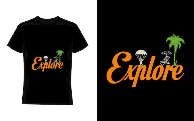 Vector explore more travel typography tshirt design