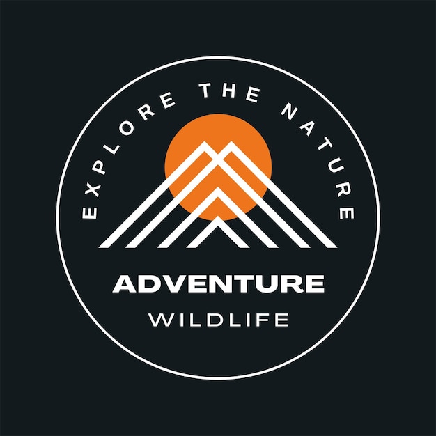 explore the nature adventure wildlife logo. Simple vector logo in a modern style.