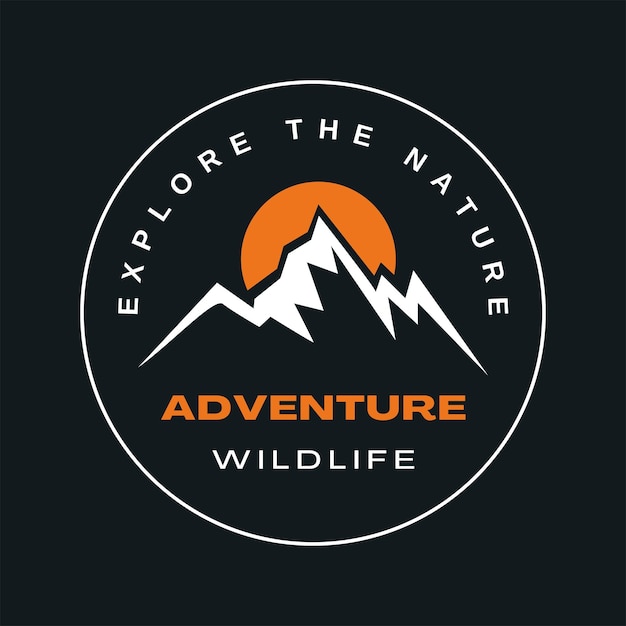 explore the nature adventure wildlife logo. Simple vector logo in a modern style.