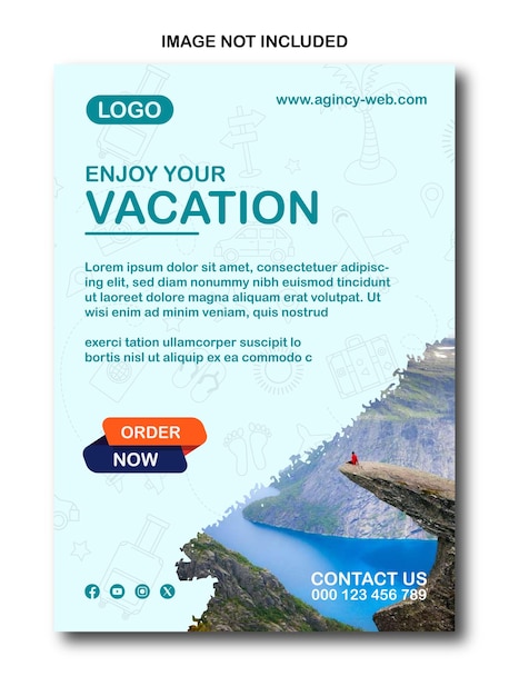 Vector explore the world travel sale amp business marketing with minimalist poster amp flyer designs