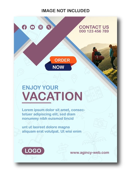 Vector explore the world travel sale amp business marketing with minimalist poster amp flyer designs