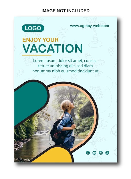 Vector explore the world travel sale amp business marketing with minimalist poster amp flyer designs