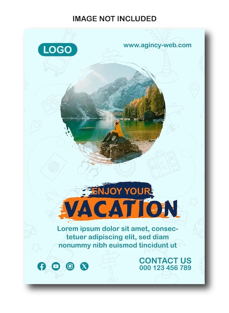 Vector explore the world travel sale amp business marketing with minimalist poster amp flyer designs