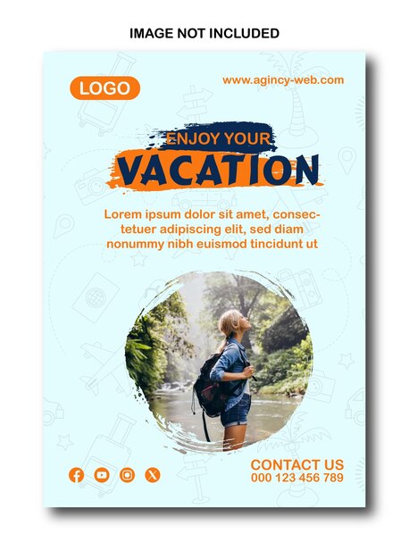 Vector explore the world travel sale amp business marketing with minimalist poster amp flyer designs