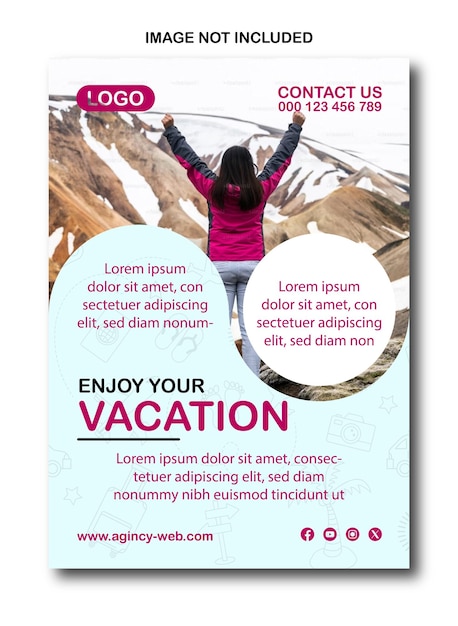 Vector explore the world travel sale amp business marketing with minimalist poster amp flyer designs