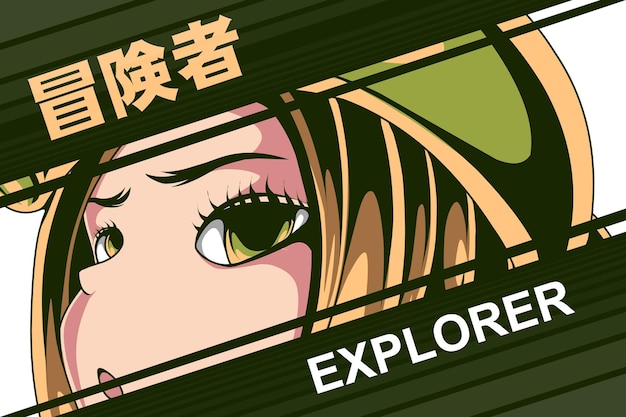 Explorer anime comic manga style