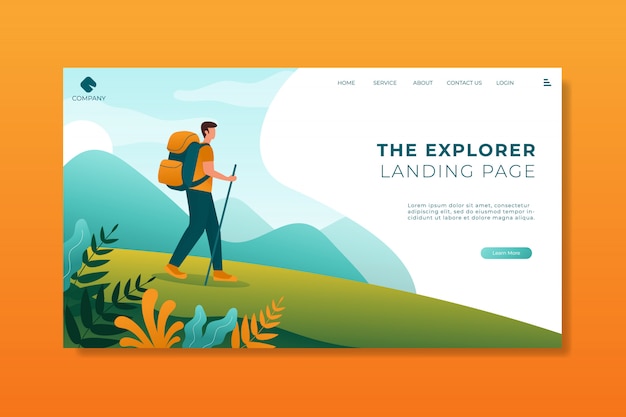 The Explorer on Nature Landing Page Template