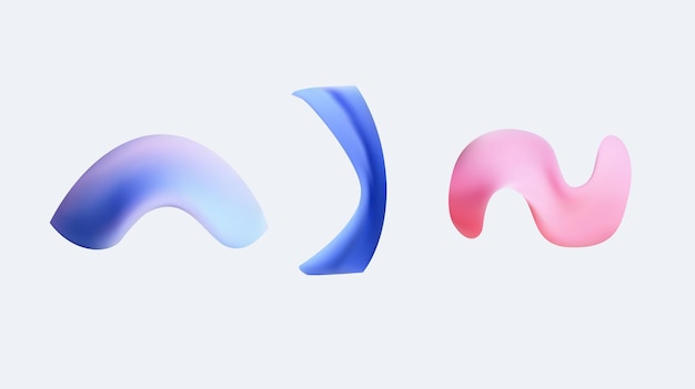 Exploring abstract gradient shapes set against a minimal and simple background design