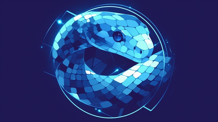 Vector exploring the spirit of the snake in 2025