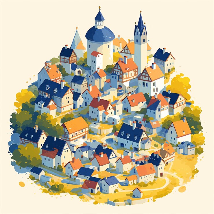 Vector exploring the wine festivals of rhinelandpalatinate