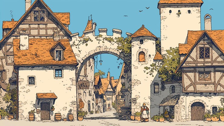 Vector exploring the wine festivals of rhinelandpalatinate
