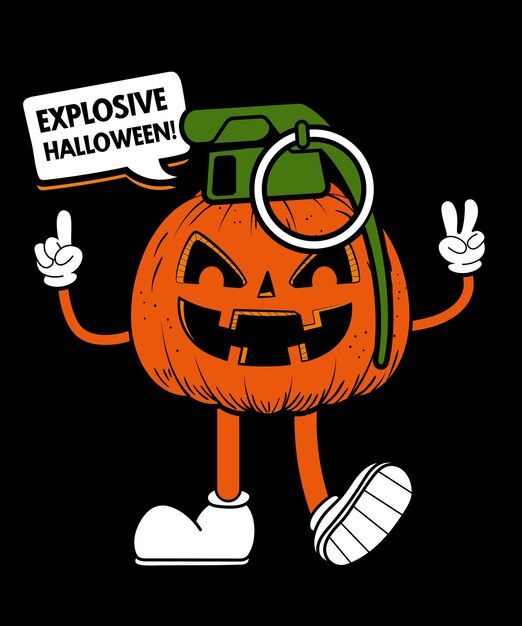 Explosieve Halloween grappige Halloween t-shirt graphics Halloween vector