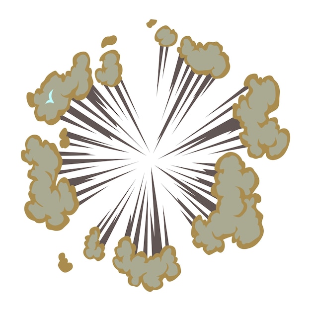 Vettore explosion animation cartoon burst effect of vector comic boom and bang bomb blasts or explosive power energy flash war game attacks animation vector illusration