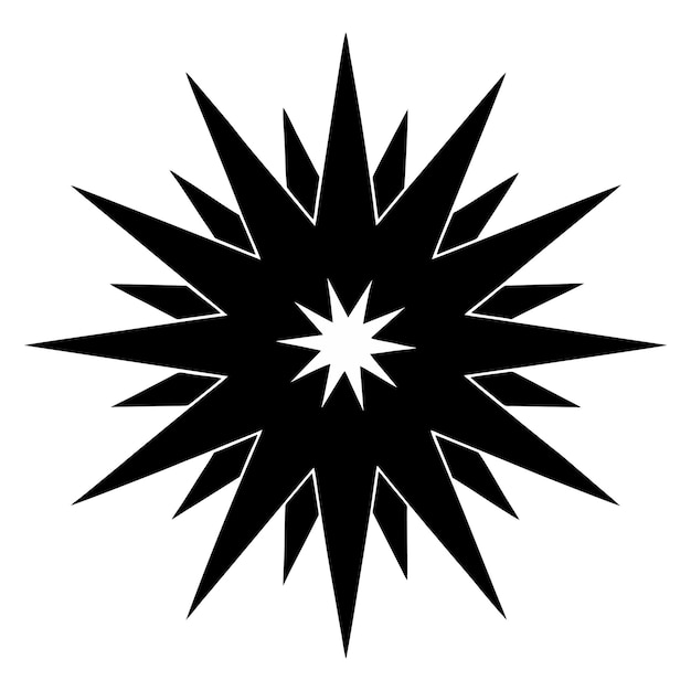 Explosion Black and White Isolated Icon