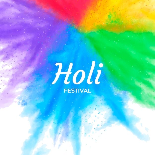 Vettore festival di holi esplosione di colori