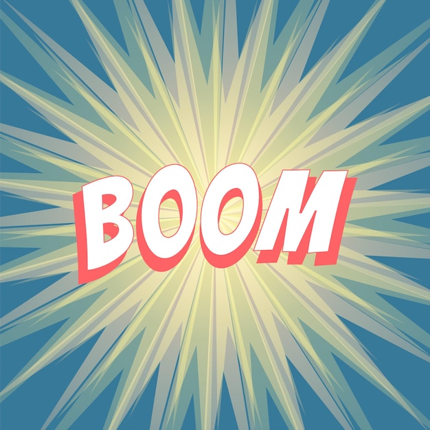 爆発漫画バナー パステル カラーで中心から放射状に広がる光線の抽象的な背景 コミック ポップ アート スタイルのサンバースト デザイン ベクトル図