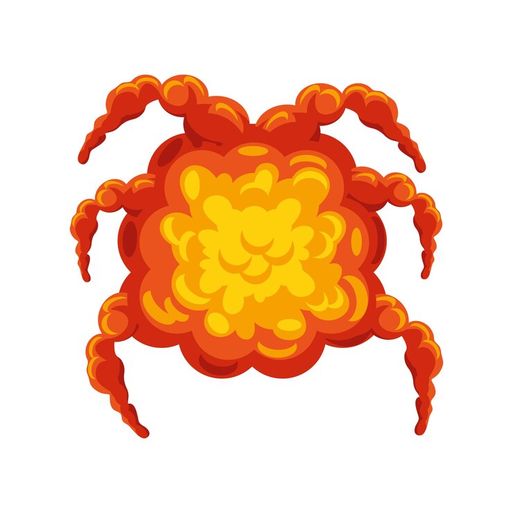 Vector explosion effect shiny icon isolated