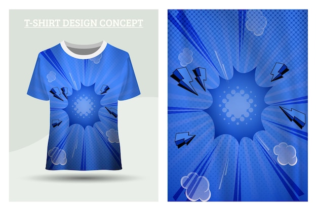 Vettore concetto di design della camicia con motivo a esplosione