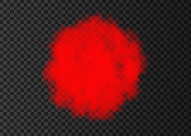 Vector explosion. red smoke circle. color spiral fog  track isolated on transparent background. realistic vector cloud or steam   texture.