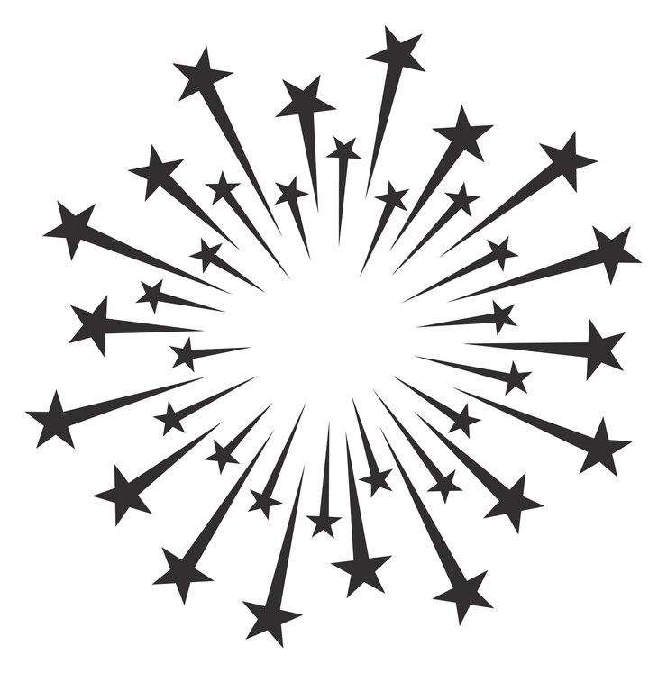 Vector 爆発のきらめきアイコン破裂するパーティーの星のシンボル