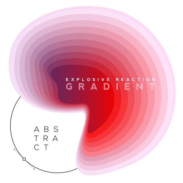 Composizione esplosiva di banner sfumati con forme colorate di fusione di topografia