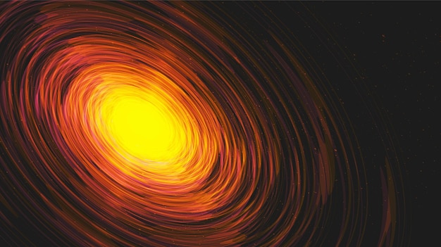 Vector explotion interstellar on galaxy background.planet and physics concept design.