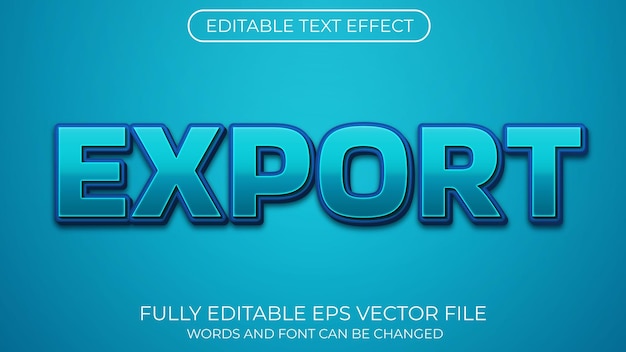 Export text effect