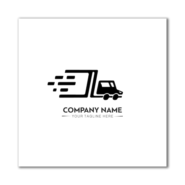 Express bezorging snelle verzending logo en visitekaartje ontwerp sjabloon