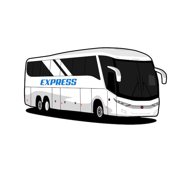 экспресс автобусный транспорт дизайн векторной иллюстрации