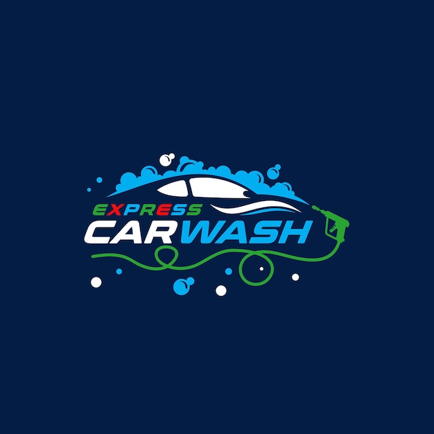 Express Car Wash Logo Design Template