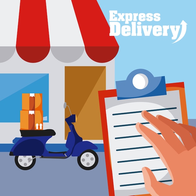 Express delivery cartoons