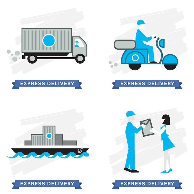 Express Delivery elements. 