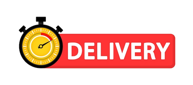 Express delivery icon Fast delivery express and urgent delivery services stopwatch sign