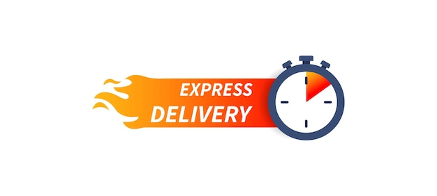 Express delivery label with timer