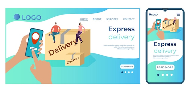 Express deliveryThe concept of deliveryOnline serviceRemote client service