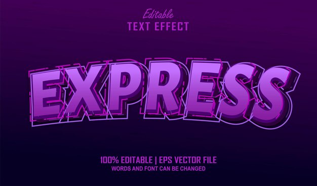 Express Editable Text Effect