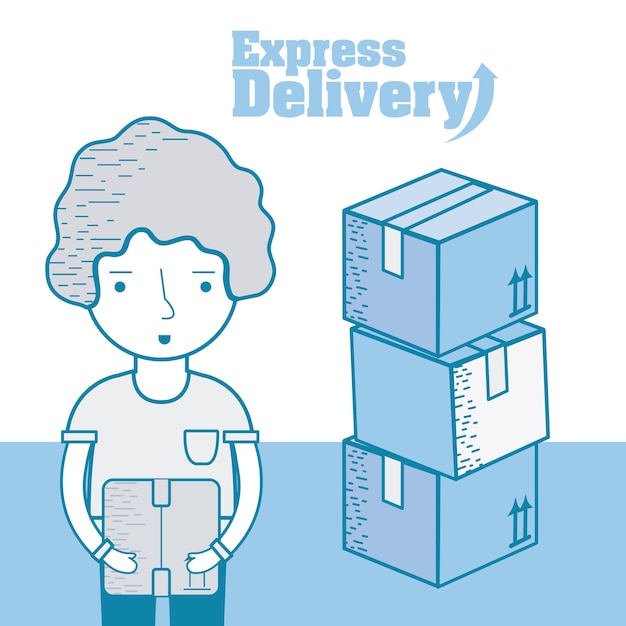 Express levering cartoon