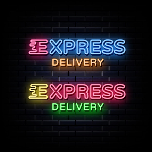 Express levering neon sign tekst