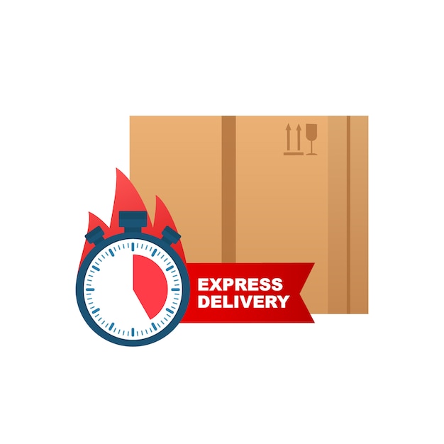 Express levering pictogram voor apps en website. Levering concept.