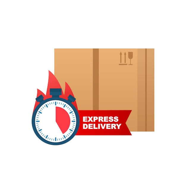 Vector express levering pictogram voor apps en website. levering concept.