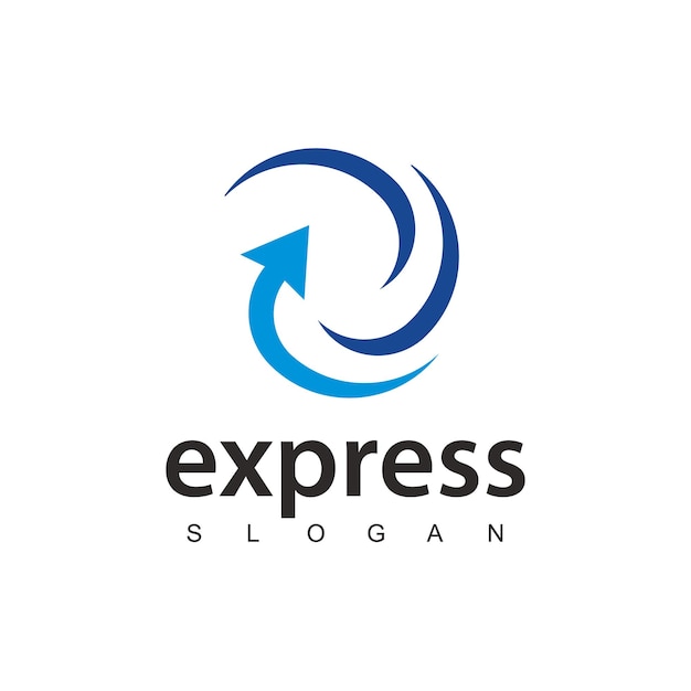 Express logo ontwerpen vector vervoer logistieke levering en verzenddienst