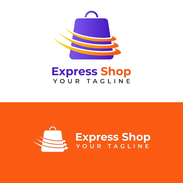 Express Shop Logo Vector Illustration