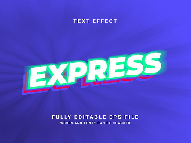 Вектор Экспресс текстовый эффект