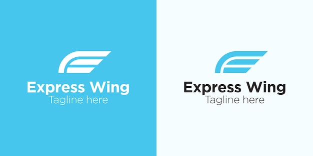 Express Wing - Wing en Letter E-pictogram