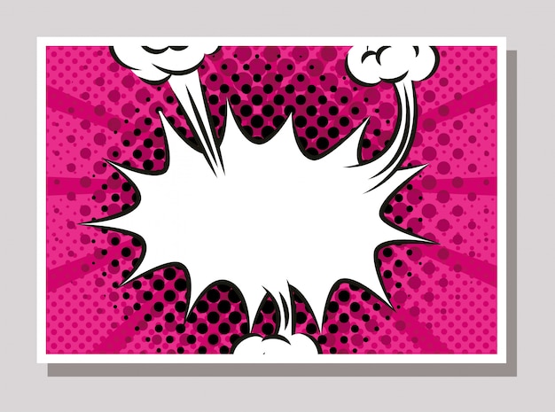 Expressie splash in pop-artstijl