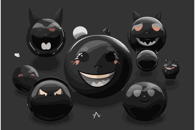 Expression icons set set of 4 expression filled icons such as laughing emot cool vector