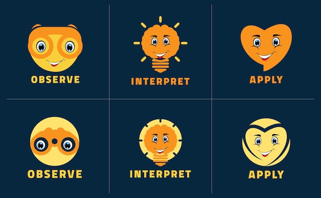 Vector expression icons