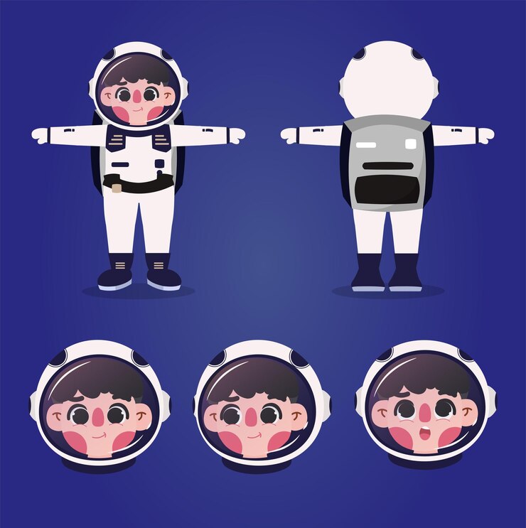 Expression and pose Character Astronout