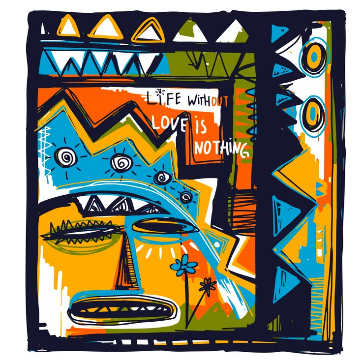 Vector expressionisme ontwerp vector illustratie